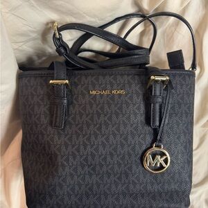 Michael Kors Black Monogram Shoulder Bag